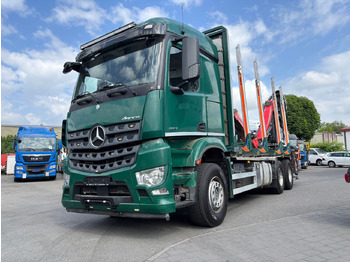 Caminhão florestal, Caminhão grua Mercedes-Benz Arocs 6x4/Kran Cranab TZ 12.2: foto 3