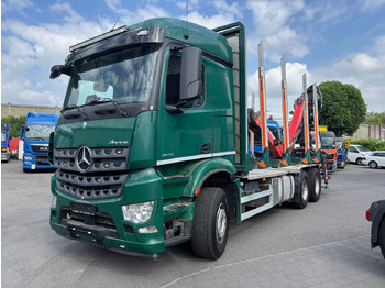 Caminhão florestal, Caminhão grua Mercedes-Benz Arocs 6x4/Kran Cranab TZ 12.2: foto 2