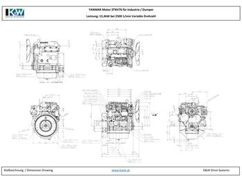 Motor de Mini escavadeira nuevo Yanmar Motor 3TNV76: foto 5