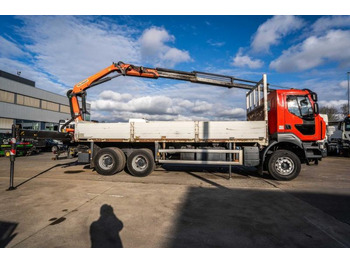 Camião de caixa aberta/ Plataforma, Caminhão grua Renault KERAX 380 DXI-6X4+PK 18 T/M-4xHYDR.: foto 3