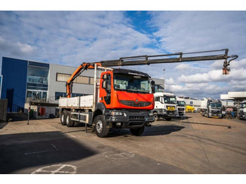 Camião de caixa aberta/ Plataforma, Caminhão grua Renault KERAX 380 DXI-6X4+PK 18 T/M-4xHYDR.: foto 2