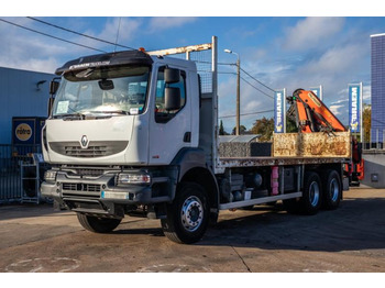 Camião de caixa aberta/ Plataforma, Caminhão grua Renault KERAX 380DXI+E5+PK18TM/3EXT: foto 5