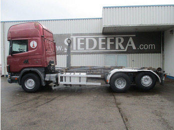 Caminhão polibenne Scania R124-420 6x2 , Manual , Intarder , Airco , haakarm truck: foto 2