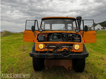 Caminhão 1976 Mercedes-Benz UNIMOG 406 PTO BRØYTEPLATE: foto 3