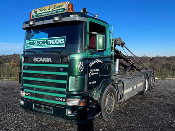 Caminhão com sistema de cabo Scania R124-470 Analog tacho. 3 way cable tipper: foto 4