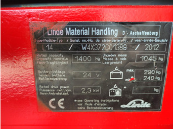 Stacker Linde L14-372: foto 5
