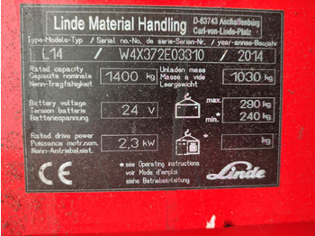 Locação de Linde L14-372 Linde L14-372: foto 5