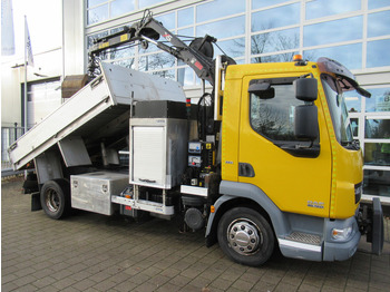 Caminhão basculante, Caminhão grua DAF LF45.160 EEV Kipper + HIAB 044 D-3 RF Kran Crane: foto 3