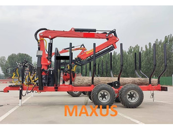 Reboque florestal nuevo NEW MAXUS 6 TON Trailer + Crane 4.2 m Warranty | НОВА прицепа 6 ТОН + Кран 4,2 м MAXUS Гарантія: foto 5