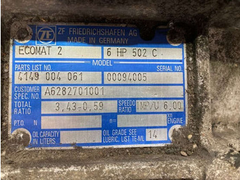 Caixa de câmbio de Ônibus ZF Getriebe ZF 6HP 502C 5HP502C 4149004061 Mercedes Citaro Ecomat 2: foto 2