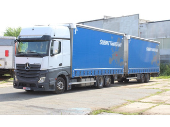 Caminhão com lona, Reboque de lona Mercedes-Benz Actros 2542 NAVIGACE + PANAV TVK 18 M (8,20m x 2,4: foto 3