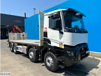 Camião de caixa aberta/ Plataforma, Caminhão grua Renault C 430 8X4, EURO 6, Steel suspension, Palfinger: foto 3