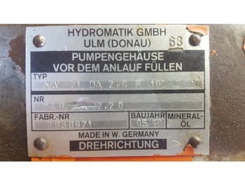 Hidráulica Hydromatik A4V71DA2.0R102B10 - Drive pump/Fahrpumpe/Rijpomp: foto 3