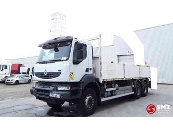 Camião de caixa aberta/ Plataforma, Caminhão grua Renault Kerax 370 DXI chassis manual: foto 3