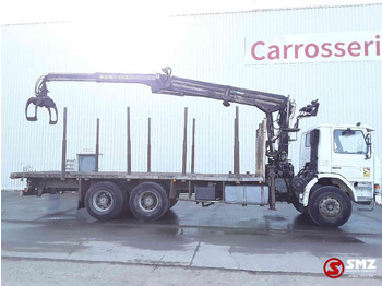 Camião de caixa aberta/ Plataforma, Caminhão grua Scania 113 360 Diebolt big axle 12 gear retarder: foto 4