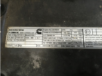 Máquina de construção CUMMINS