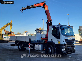 Camião de caixa aberta/ Plataforma, Caminhão grua Iveco Stralis 310 4X2 Palfinger PK14002 EH Kran Crane Steel suspension Euro 6: foto 3