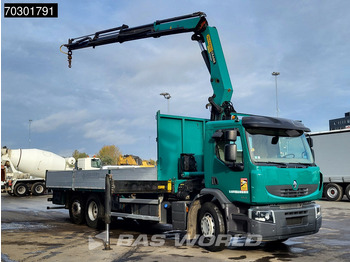 Camião de caixa aberta/ Plataforma, Caminhão grua Renault Premium 380 6X2 Palfinger PK20002 Crane Kran Lift+Steering Axle Air suspension Euro 5: foto 3