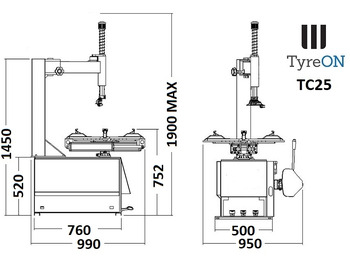 Equipamento para oficina TC25 car tyre changer: foto 5