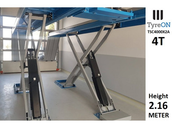Equipamento para oficina TSC4000X2A Alignment scissor lift - On floor - Free wheel lifting system - 4.8 m lightened runways - 4T - Mounted on the floor: foto 3