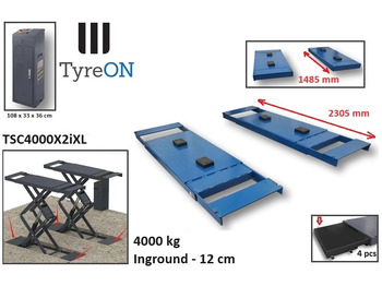 Equipamento para oficina TSC4000X2iXL In floor scissor lift - Double extensions - 12 cm installation depth - Hydromechanically locked - No compressed air required - 4T: foto 3