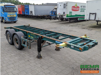 Semireboque transportador de contêineres/ Caixa móvel Flandria OP CC 2A 20FT 2-Assen ROR DrumBrakes - Leaf Suspension - 3120KG - 3 identical units in stock! (O1868): foto 3