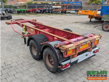 Semireboque transportador de contêineres/ Caixa móvel Krone SZC 20FT 2-Assen ROR - STEEL Suspension - DOUBLE tires - DrumBrakes (O1916): foto 3