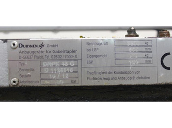 Garfos de Equipamento de movimentação DURWEN DRPK 45C B = 1630 mm: foto 5