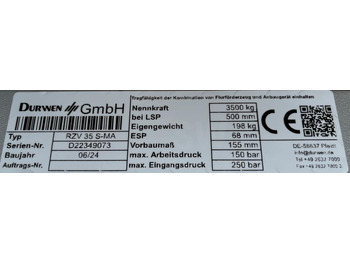 Garfos DURWEN RZV 35 S B=1150 mm: foto 4