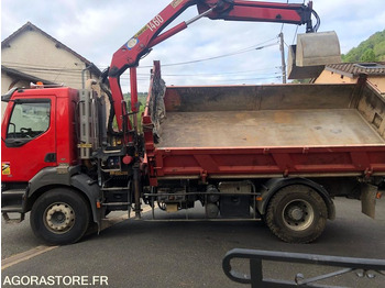 Caminhão Camion Renault Kerax 340 - 755445 Kms - 2001 - Tribenne et grue - excellent état: foto 2