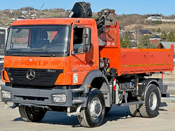 Caminhão basculante, Caminhão grua Mercedes-Benz AXOR 1829 * HIAB 1111 HIDUO + FUNK * TOP * 4x4: foto 4