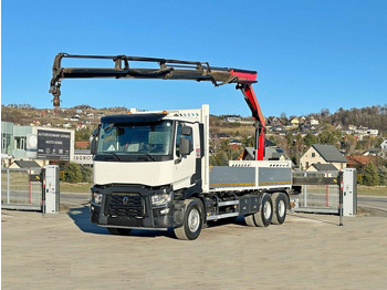 Caminhão grua, Camião de caixa aberta/ Plataforma Renault C 380 *PRITSCHE 6,80m * PK 18002-EH C + FUNK*6x4: foto 2