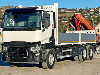 Caminhão grua, Camião de caixa aberta/ Plataforma Renault C 380 *PRITSCHE 6,80m * PK 18002-EH C + FUNK*6x4: foto 4
