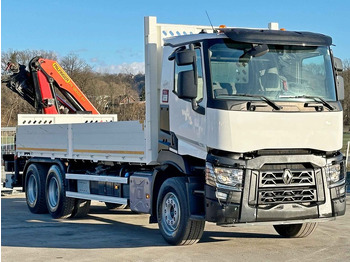 Caminhão grua, Camião de caixa aberta/ Plataforma Renault C 380 *PRITSCHE 6,80m * PK 18002-EH C + FUNK*6x4: foto 3