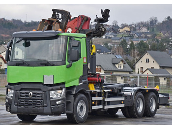 Caminhão polibenne, Caminhão grua Renault C430* ABROLLKIPPER *LIV 170Z 78 * 6x4: foto 4