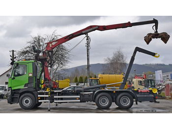 Caminhão polibenne, Caminhão grua Renault C430* ABROLLKIPPER *LIV 170Z 78 * 6x4: foto 5