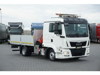Camião de caixa aberta/ Plataforma, Caminhão grua MAN TGL / 12.250 / SKRZYNIOWY + HDS / FASSI F 65 / PILOT: foto 3 Camião de caixa aberta/ Plataforma, Caminhão grua MAN TGL / 12.250 / SKRZYNIOWY + HDS / FASSI F 65 / PILOT: foto 3
