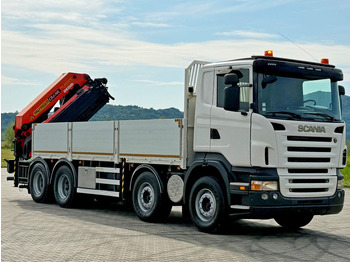 Camião de caixa aberta/ Plataforma, Caminhão grua Scania R 420 PRITSCHE 6,47 m * PK 44002/FUNK * 8x4 /TOP: foto 3