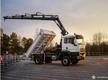Caminhão basculante MAN  TGS 18.360 4x4 HIAB 144 E-4 Crane Kipper: foto 3