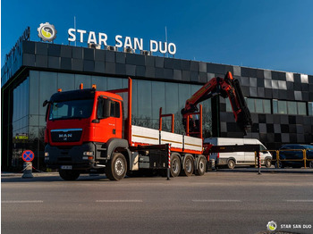 Caminhão grua, Camião de caixa aberta/ Plataforma MAN TGS 35.400 PALFINGER PK 44002 WINCH TRIDEM KRAN: foto 5