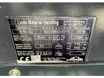 Empilhadeira elétrica Linde E15-02: foto 3