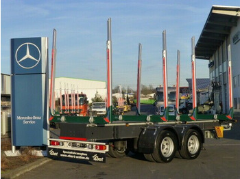 Reboque transporte de madeira nuevo Ebert KHZA 18 Tandem-Kurzholz-Anhänger NEU: foto 5