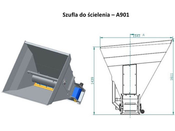 Equipamento de gado ArkMet szufla do ścielenia A901.150,  1,71m3: foto 3