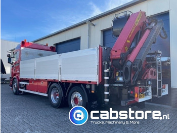 Camião de caixa aberta/ Plataforma, Caminhão grua Scania R520 LB6X2*4HNB Euro 6 - Bouwjaar 2013 - Highline - Opticruise  - Open box + Palfinger PK 24001-K B Autolaadkraan - Good condition !: foto 5