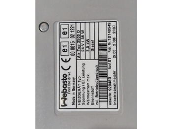 Aquecimento/ Ventilação de Caminhão nuevo Sirocou Webasto Air Top 3500/5000: foto 4