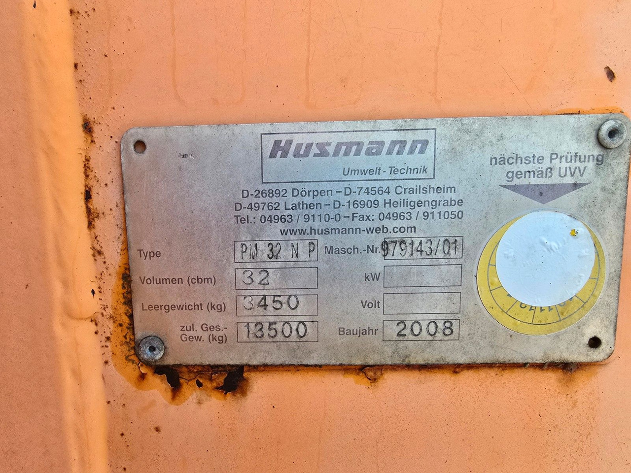 Koppelbehälter Husmann PM 32 N P Abrollcontainer - Contentor ampliroll: foto 2 Koppelbehälter Husmann PM 32 N P Abrollcontainer - Contentor ampliroll: foto 2