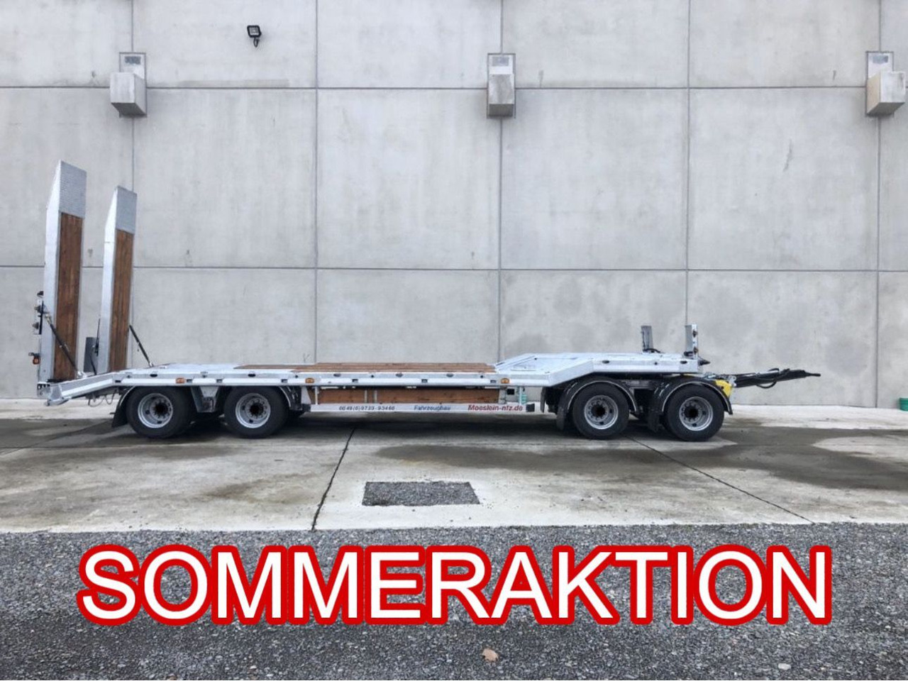 Reboque baixa Möslein  4 Achs Tieflader- Anhänger, Neufahrzeug: foto 1