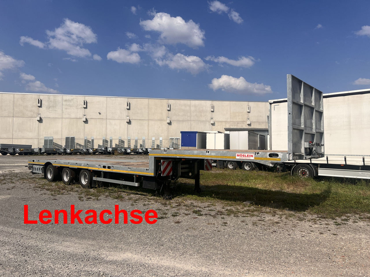 Möslein ST 3 Plato 8,7 3 Achs Satteltieflader Plato 45 t GGfür Fertigteile, Baumaschinen - Semireboque baixa: foto 1 Möslein ST 3 Plato 8,7 3 Achs Satteltieflader Plato 45 t GGfür Fertigteile, Baumaschinen - Semireboque baixa: foto 1