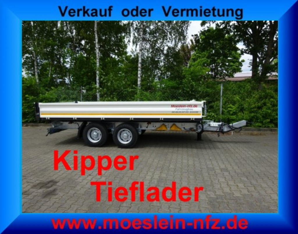 Möslein TTD 11 Weiß neuer Tandem 3- Seitenkipper Tieflader-- Neufahrzeug -- - Reboque basculante: foto 1 Möslein TTD 11 Weiß neuer Tandem 3- Seitenkipper Tieflader-- Neufahrzeug -- - Reboque basculante: foto 1