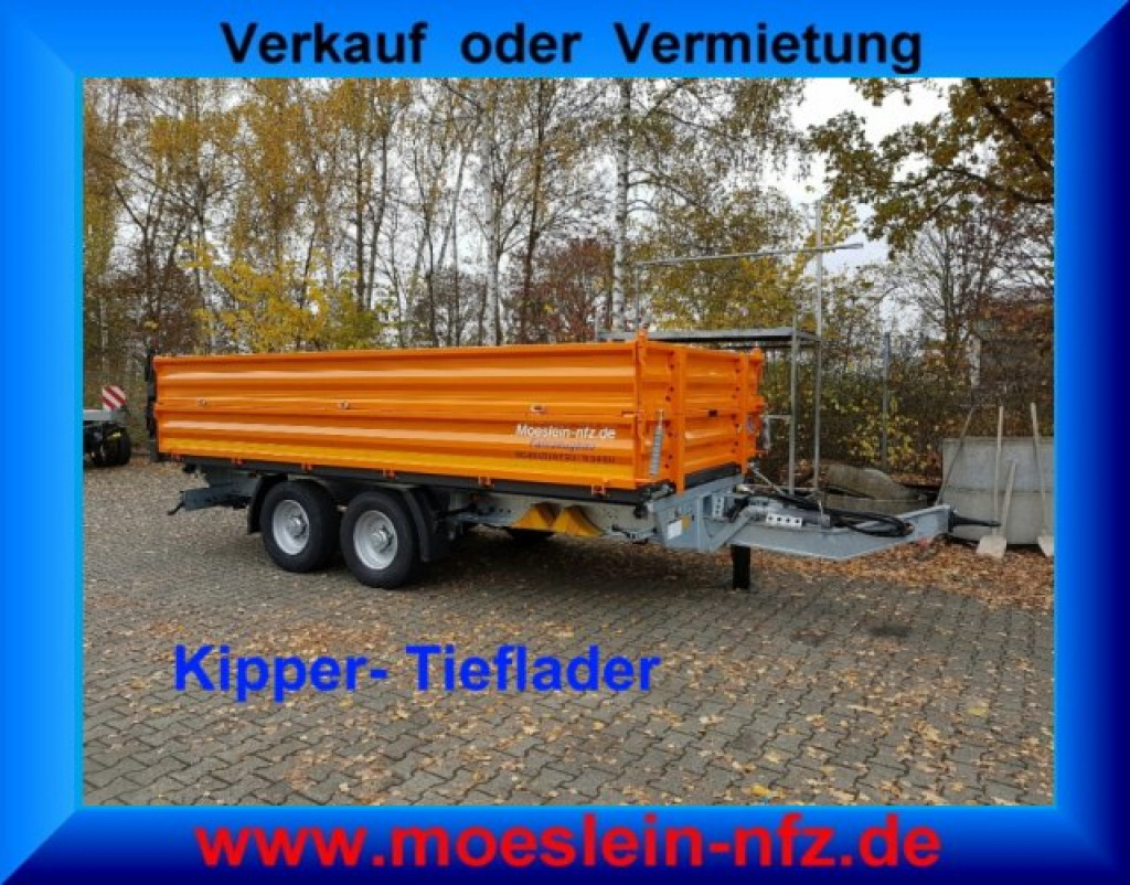 Möslein TTD11- BA Orange neuer Tandem 3- Seitenkipper Tiefladermit Bordwand- Aufsatz-- Neufahrzeug -- - Reboque basculante: foto 1 Möslein TTD11- BA Orange neuer Tandem 3- Seitenkipper Tiefladermit Bordwand- Aufsatz-- Neufahrzeug -- - Reboque basculante: foto 1